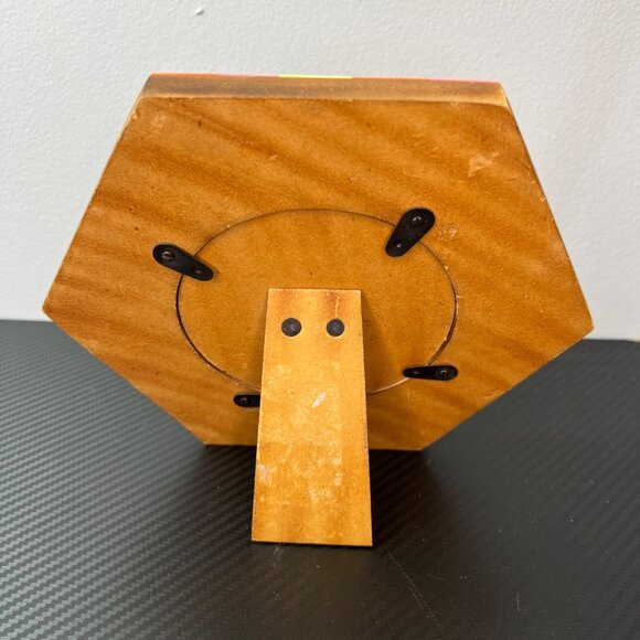 Pūrva 4" x 4" Handcrafted Picture Frame Hexagon With Colorful Border - Picture 6 of 10